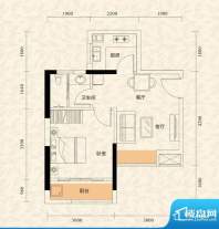 旭日印象户型图1栋2单元02、05面积:42.40平米