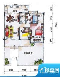 乾城美景户型图6栋1单元02、2单面积:88.08平米