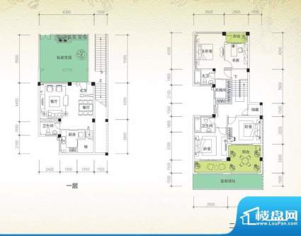 岭峰国际户型图A-1 3室2厅3卫1面积:152.17平米