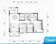 棕榈四季户型图2栋03房户型 3室面积:128.00平米