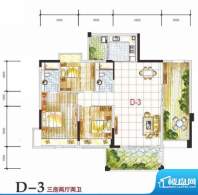 金碧丽江西海岸户型图D-3户型9面积:113.22平米