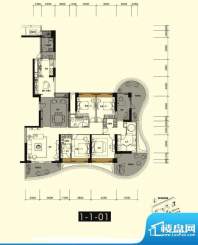 中信红树湾户型图1-1-01房259平面积:259.00平米