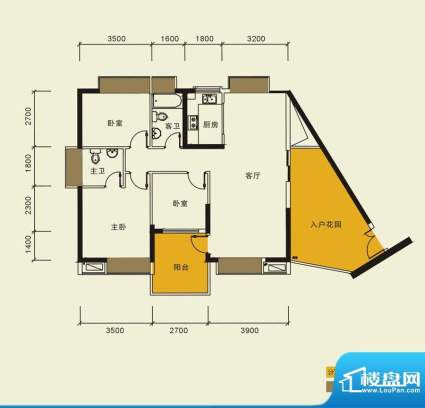 宁海世纪城户型图二期蓝海湾6栋面积:118.00平米