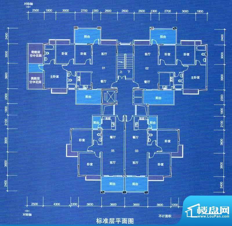 宁海世纪城户型图二期蓝海湾1栋面积:83.67平米