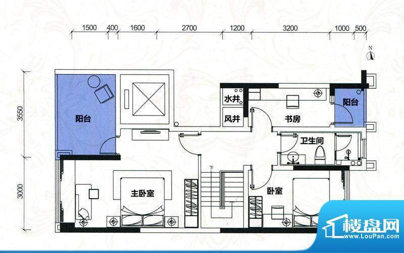 金地伊顿山户型图4栋1单元02房面积:137.44平米