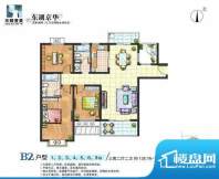 东湖京华户型图b2户型 3室2厅2面积:142.00平米