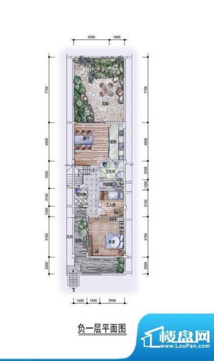 东方墅户型图F1型负一层户型图面积:292.00平米