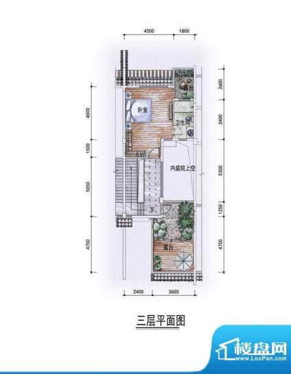 东方墅户型图F1型三层户型图 1面积:292.00平米