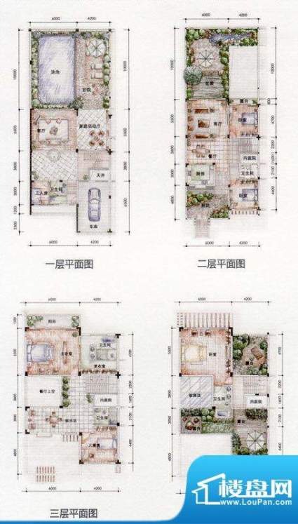 东方墅户型图河峰A户型图 6室4面积:537.67平米