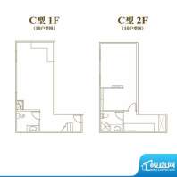 常汇生活广场户型图C户型10室号面积:41.40平米