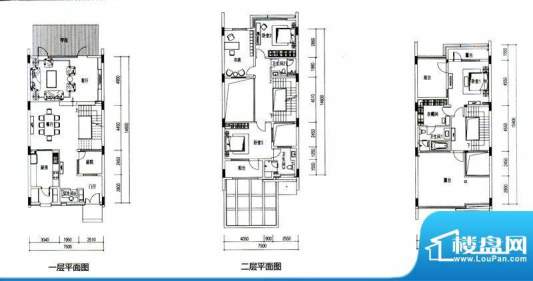 华发水郡户型图Tb户型（联排）面积:268.66平米