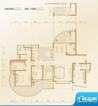 凤凰海域户型图A1户型 4室2厅3面积:227.76平米