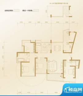 凤凰海域户型图C2户型 4室2厅3面积:190.31平米