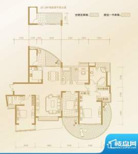 凤凰海域户型图D1户型 4室2厅3面积:199.48平米