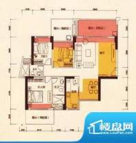 御景国际户型图2栋2单元04户型面积:87.18平米