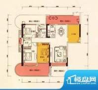 御景国际户型图2栋1单元01户型面积:129.27平米