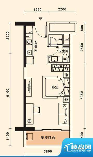 格力香樟户型图1栋06、10户型 面积:45.18平米