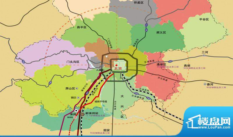 大北京城上城交通图城市区域图
