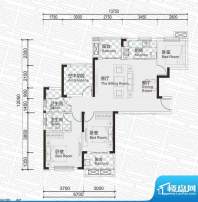 保利壹号公馆5#A户型面积:122.70m平米