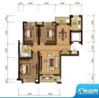 龙湖湾户型图 3室2厅面积:118.00m平米