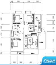 金澜半岛D3户型 3室面积:109.31m平米