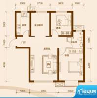 京汉君庭户型图16#B1反户型图 