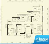 一品南庭5号楼A型三面积:151.98m平米