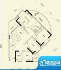 一品南庭7号楼A型三面积:109.78m平米