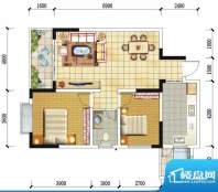 雍河湾A7 2室2厅1卫面积:91.60m平米