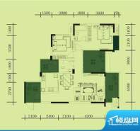 奥韵未来城A1、B1二面积:100.58m平米