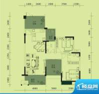 奥韵未来城A2型 2室面积:104.59m平米