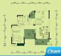 奥韵未来城D1型二室面积:96.35m平米