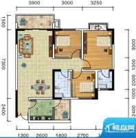 天恒·时代广场1单元面积:101.80m平米