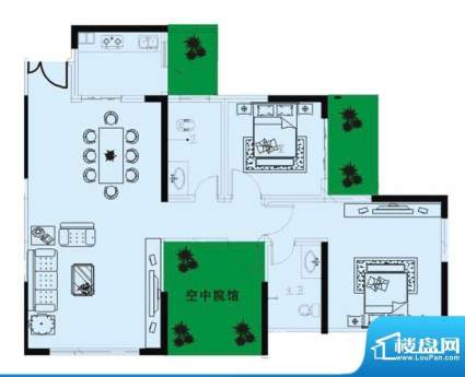 向往滨河欣城户型图三期6号楼标面积:107.57平米