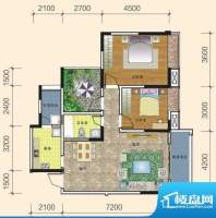 城市绿洲户型图一期1-4号楼标准面积:99.90平米