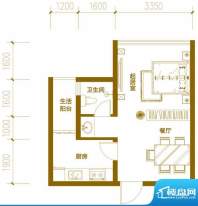 中恒江南第一城三期户型图C17-面积:39.67平米