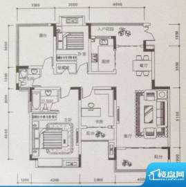 康德天子湖户型图一期15-17号楼面积:125.35平米