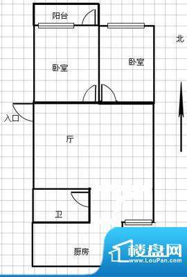 兴茂山水国际 2室 户型图面积:60.00平米