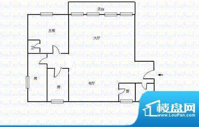 兴茂山水国际 3室 户型图面积:120.00平米