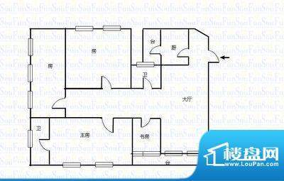 兴茂山水国际 4室 户型图面积:127.00平米