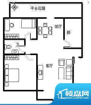 天宏水晶城户型图户型图 2室2厅