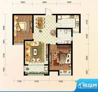 绿地公馆户型图b3 2室2厅1卫1厨面积:92.00平米