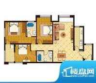 泰山公馆户型图c 3室2厅2卫1厨面积:130.00平米