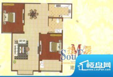 德天·泮河小镇户型图m 2室2厅面积:94.29平米