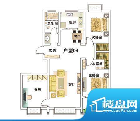 安居·上上城户型图4d 3室2厅1面积:112.00平米