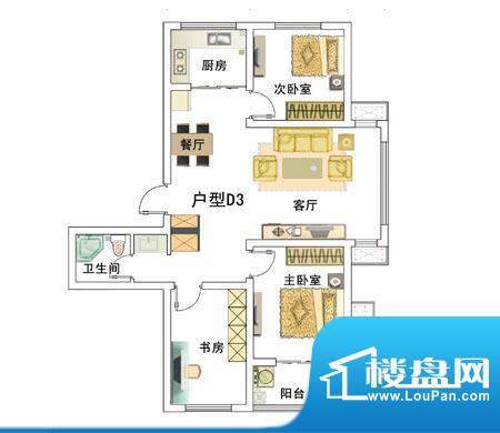 安居·上上城户型图ddd 3室2厅面积:97.00平米