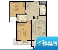 龙城国际户型图2 2室2厅1卫面积:91.90平米