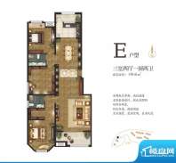 华新·和园户型图e 3室2厅2卫1面积:139.41平米