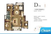 华新·和园户型图d 3室2厅2卫2面积:138.71平米