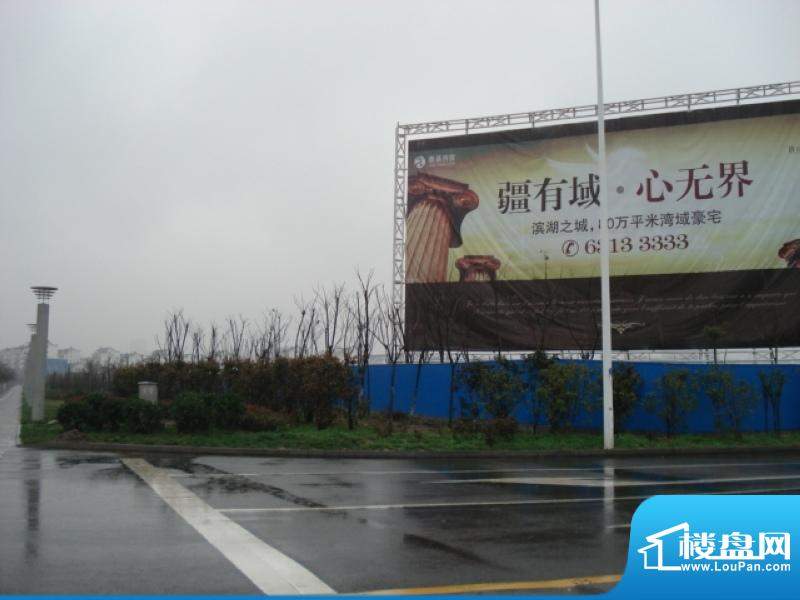 丽湾域外景图现场广告牌（2010.12）